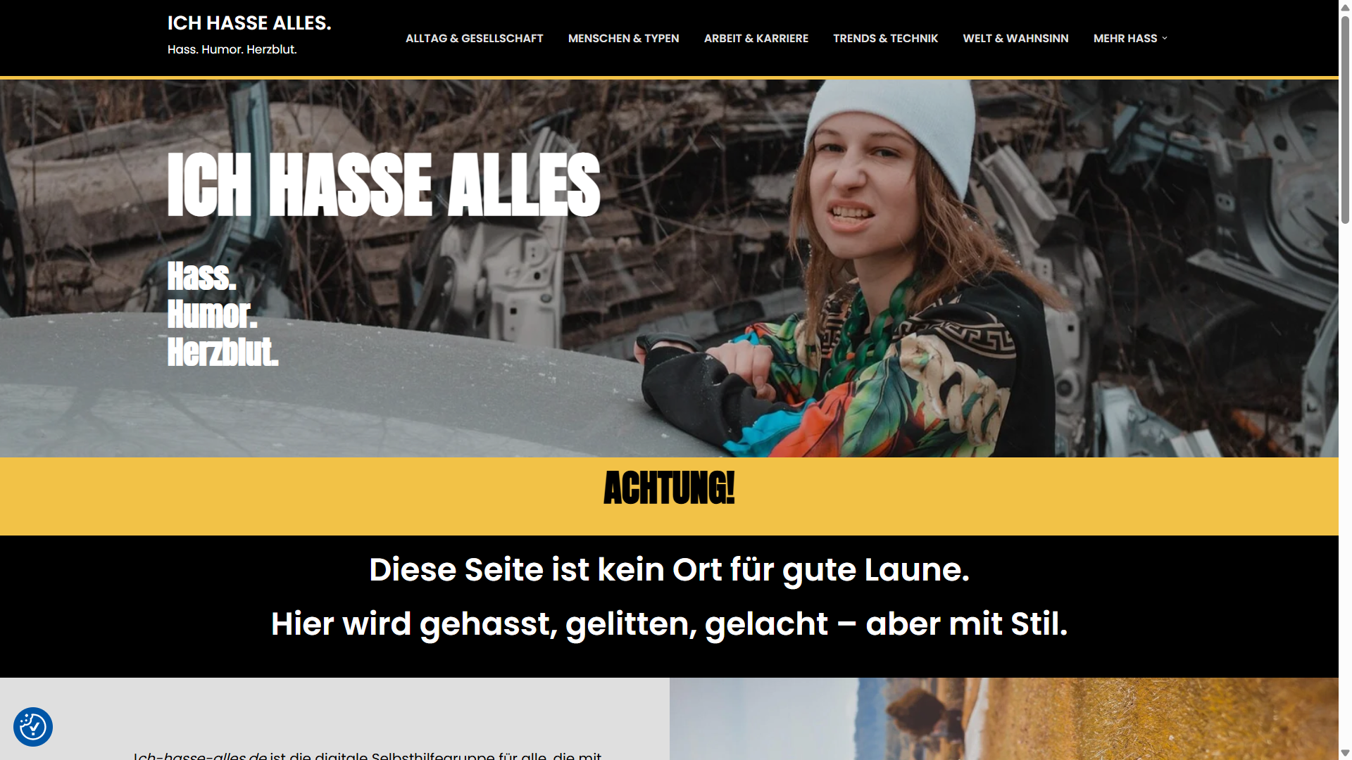Ich hasse alles als Privatblog durch den Antriebslotsen
