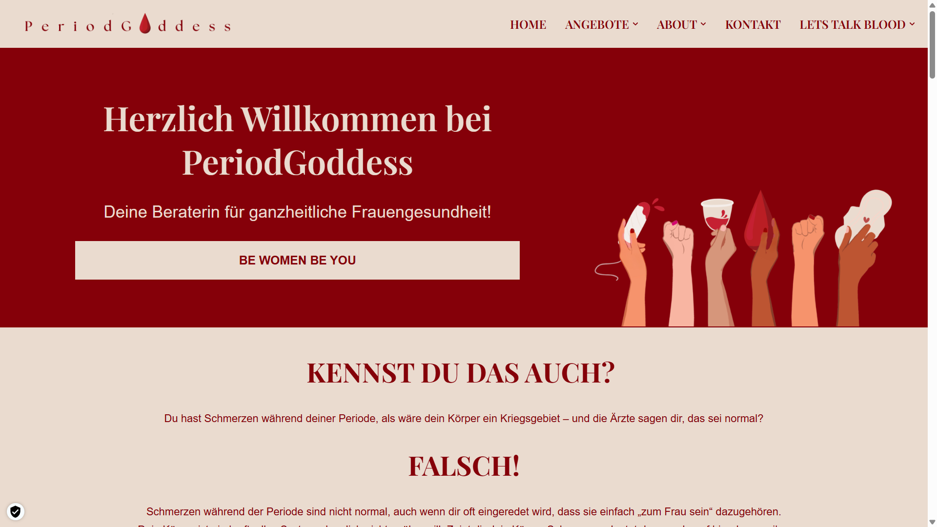 Periodgoddess Unternehmerin mit Konzept vom Antriebslotsen